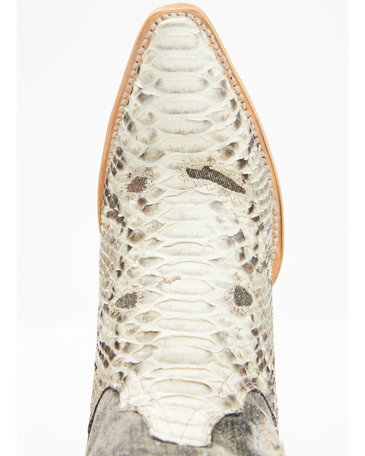 Image #6 - Dan Post Women's Exotic Python Western Boots - Snip Toe, Ivory, hi-res
