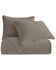 HiEnd Accents Taupe Stonewashed Cotton & Velvet 3-Piece King Quilt Set , Taupe, hi-res