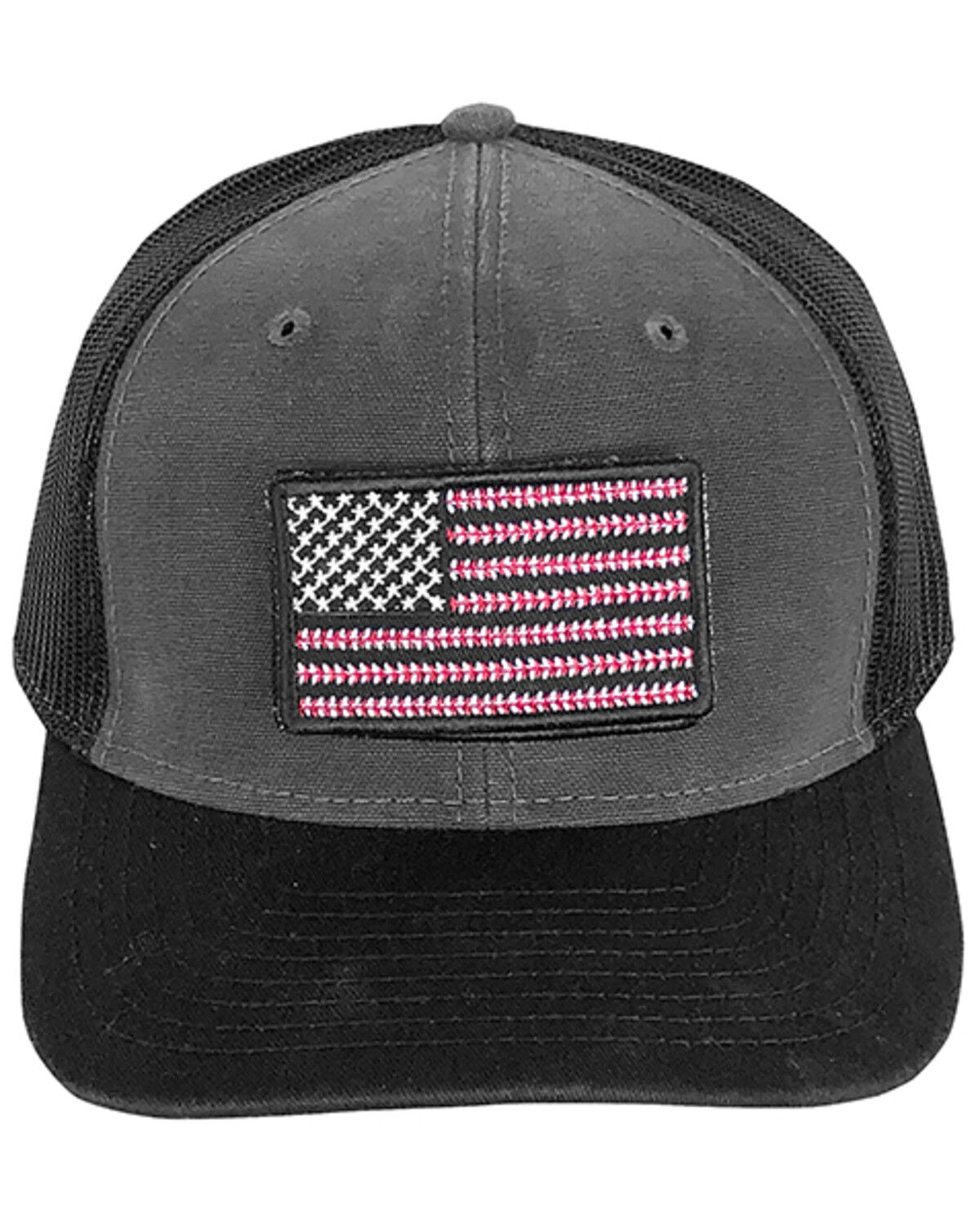 Image #2 - Dri-Duck Men's Hudson Americana Flag Patch Ball Cap, Black, hi-res