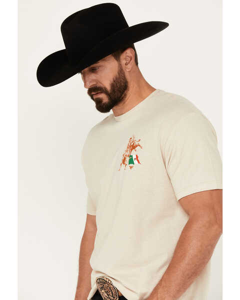 Image #2 - Cowboy Hardware Men's Mexico Flag Short Sleeve Graphic T-Shirt, Sand, hi-res