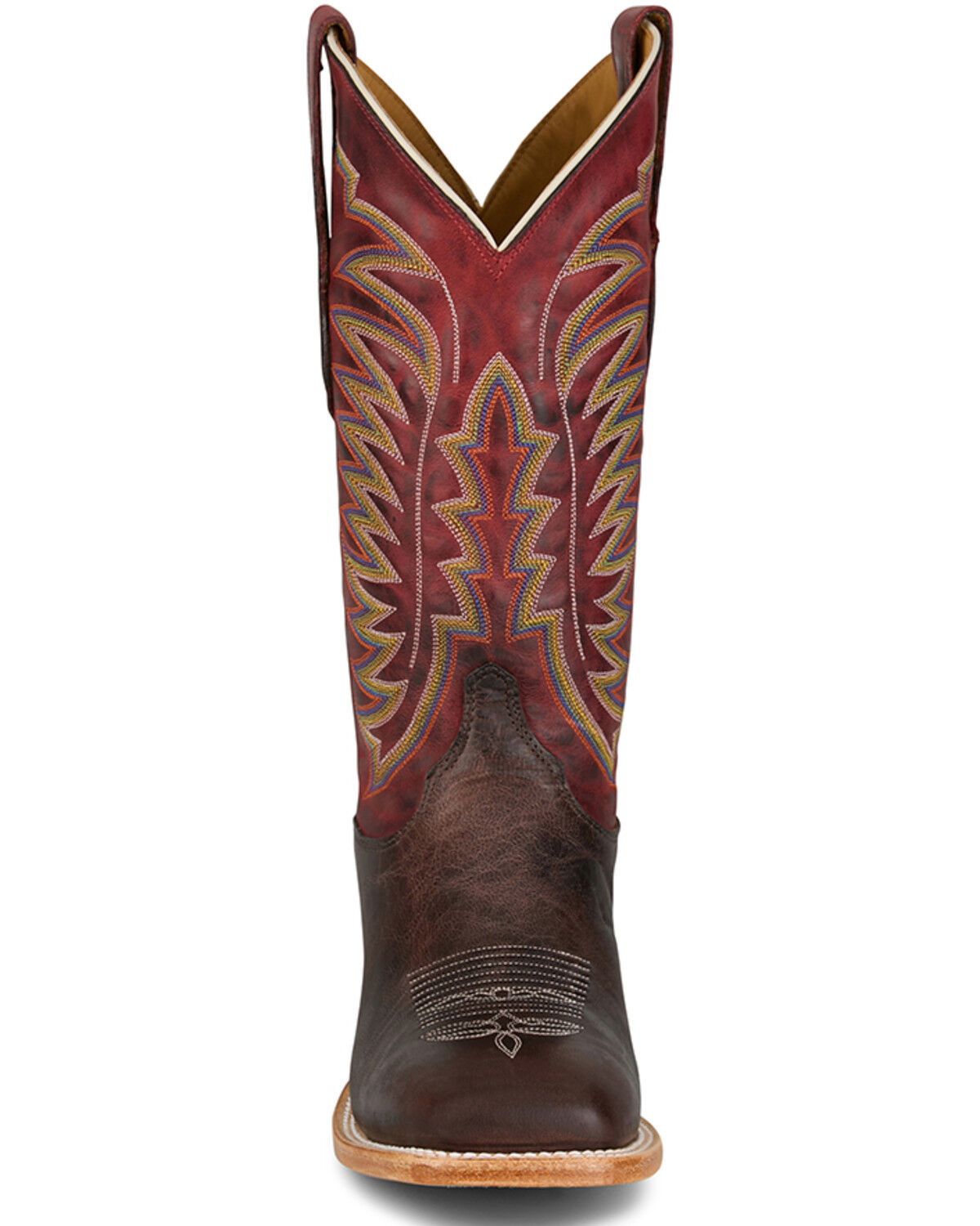 Image #4 - Justin Men's Burchett Western Boots - Square Toe, Chocolate, hi-res