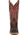 Image #4 - Justin Men's Burchett Western Boots - Square Toe, Chocolate, hi-res