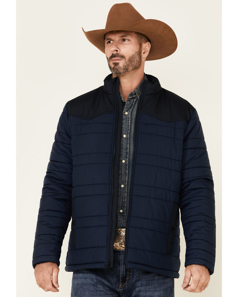 Cody James Men's Navy Adobe Nylon Zip-Front Insulated Puffer Jacket , Navy, hi-res