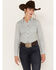 Image #1 - RANK 45® Women's Long Sleeve Button-Down Striped Poplin Western Riding Shirt, Ivory, hi-res