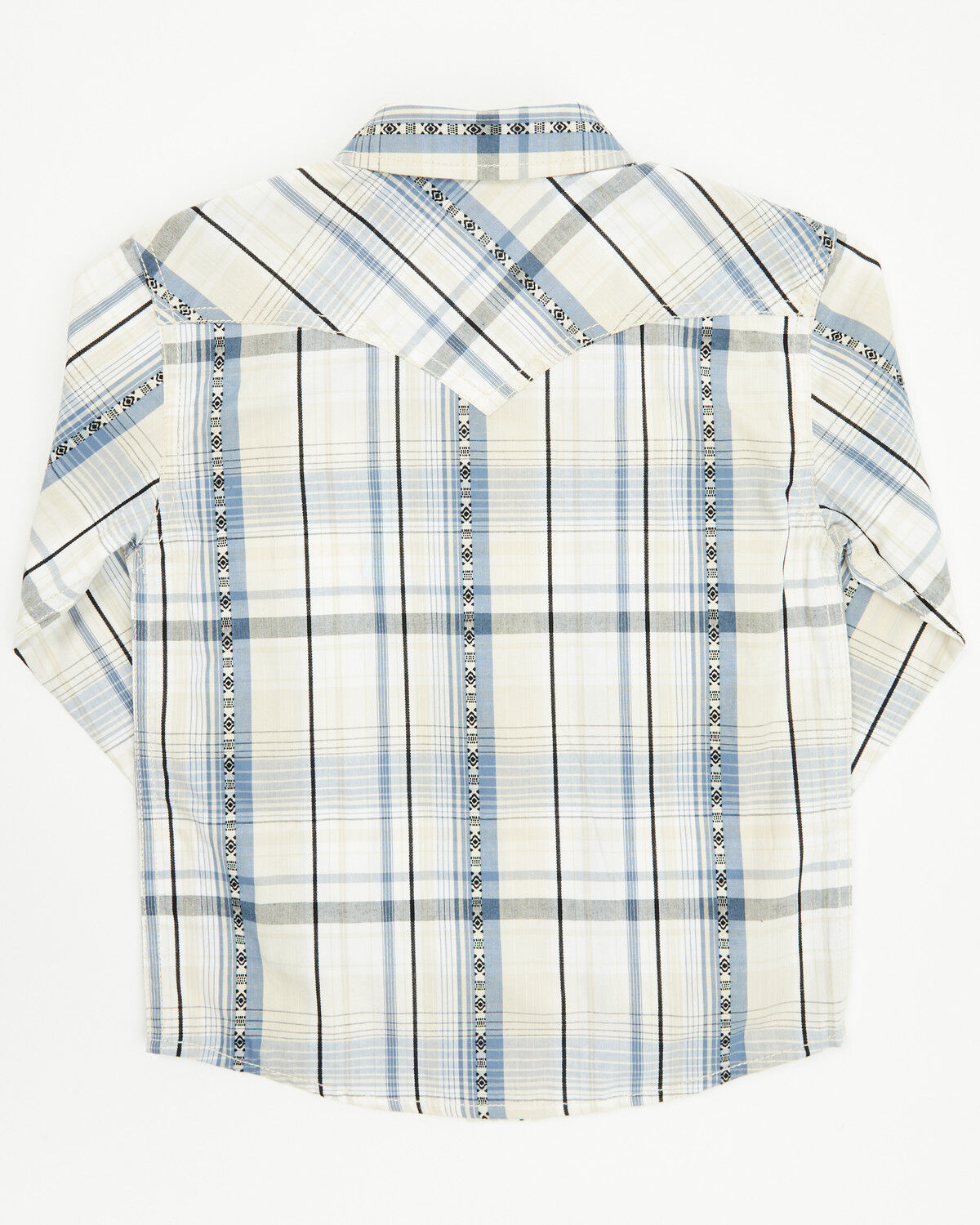 Image #3 - Cody James Toddler Boys' Western Wind Plaid Print Long Sleeve Snap Western Shirt, Cream, hi-res