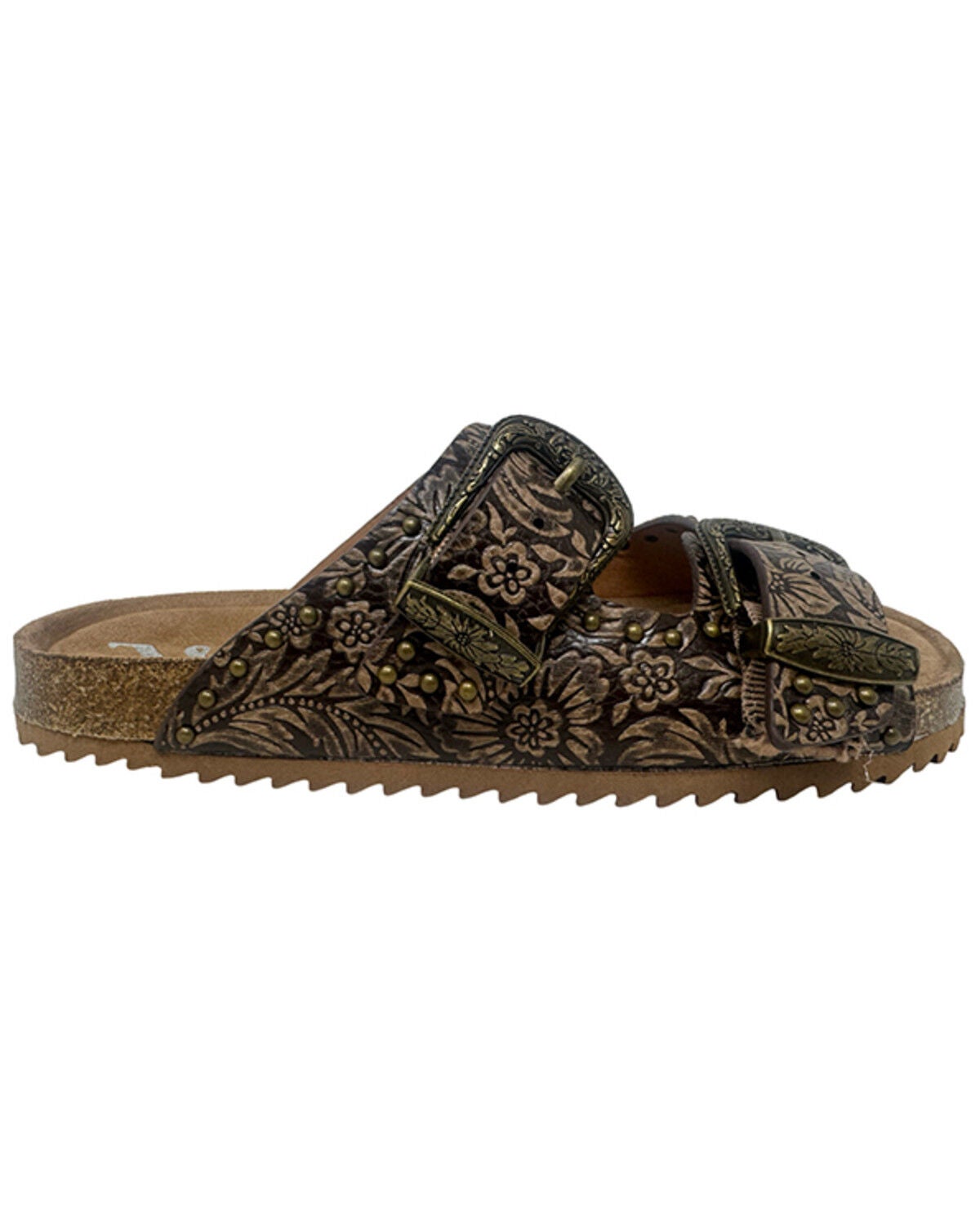 Image #2 - Very G Women's Heidi Tooled Sandals, Brown, hi-res