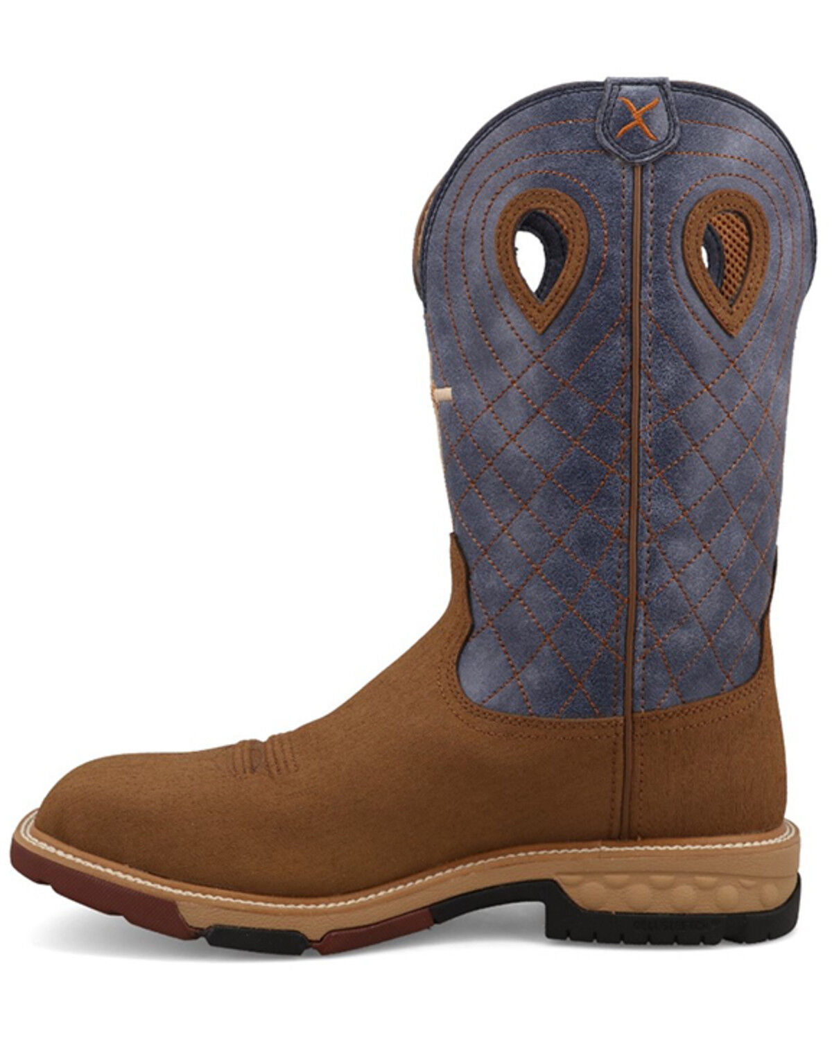 Image #3 - Twisted X Men's 12" Waterproof Western Work Boots - Alloy Toe, Grey, hi-res