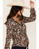 Image #2 - Idyllwind Women's Romance Floral Print Long Sleeve Top, Black, hi-res