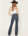Image #3 - Shyanne Women's Grand Dark Wash High Rise Flare Stretch Denim Jeans, Dark Wash, hi-res
