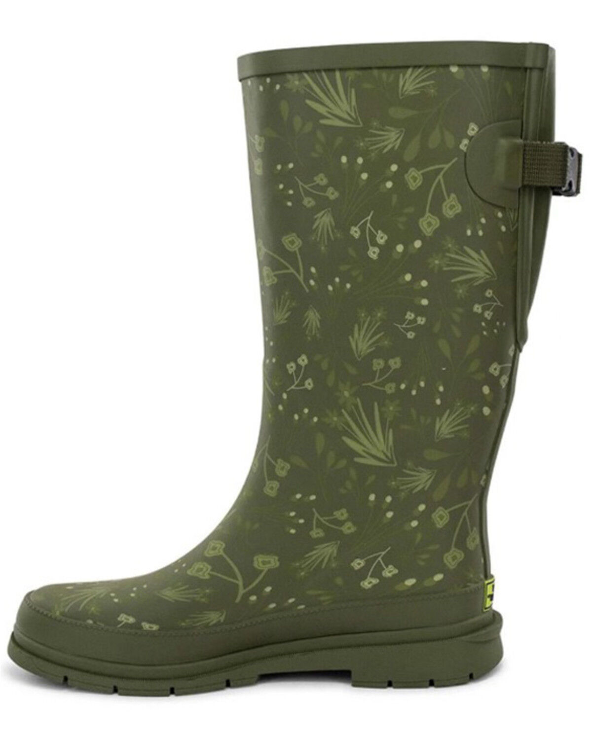 Image #3 - Western Chief Women's Flowered Medley Tall Rain Boots - Round Toe, Green, hi-res