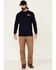 Ariat Men's FR Logo Crew Neck Long Sleeve Shirt, Navy, hi-res