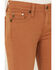 Image #2 - Miss Me Women's Mid Rise Straight Stretch Denim Jeans, Camel, hi-res