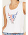 Image #3 - Wrangler Retro Women's Patriotic Bull Graphic Tank Top, White, hi-res