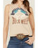 Image #3 - Shyanne Women's Buck Wild Sleeveless Graphic Tank, Taupe, hi-res