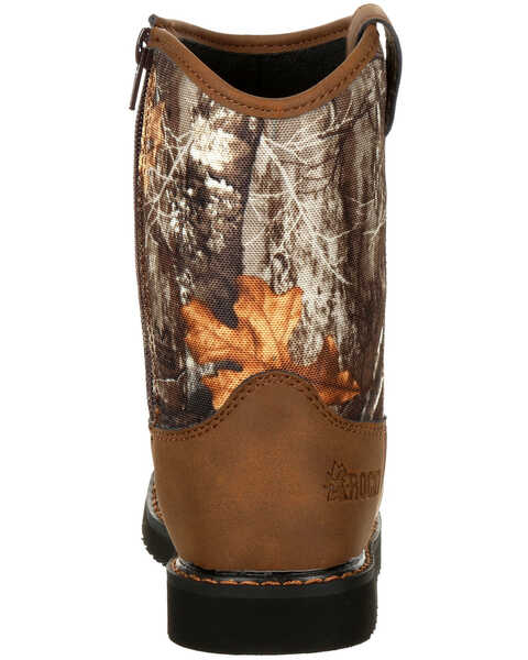 Rocky Boys' Outdoor Western Boots - Round Toe, Camouflage, hi-res