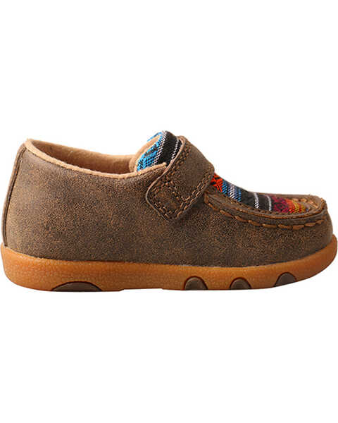 Image #2 - Twisted X Toddler Boys' Serape Canvas Driving Shoes - Moc Toe, Brown, hi-res