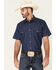 Wrangler Men's Solid Twill Short Sleeve Work Shirt, Indigo, hi-res