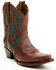 Image #1 - Circle G Women's Inlay Western Booties - Snip Toe, Brown, hi-res