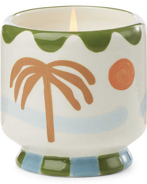Paddywax 8oz Lush Palms Ceramic Candle, No Color, hi-res