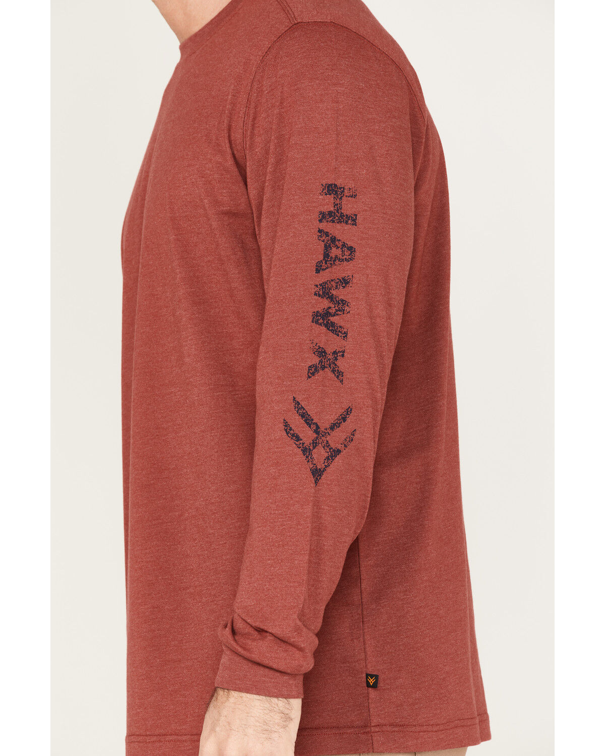 Image #3 - Hawx Men's Flag Logo Graphic Work T-Shirt, Black Cherry, hi-res