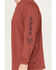 Image #3 - Hawx Men's Flag Logo Graphic Work T-Shirt, Black Cherry, hi-res