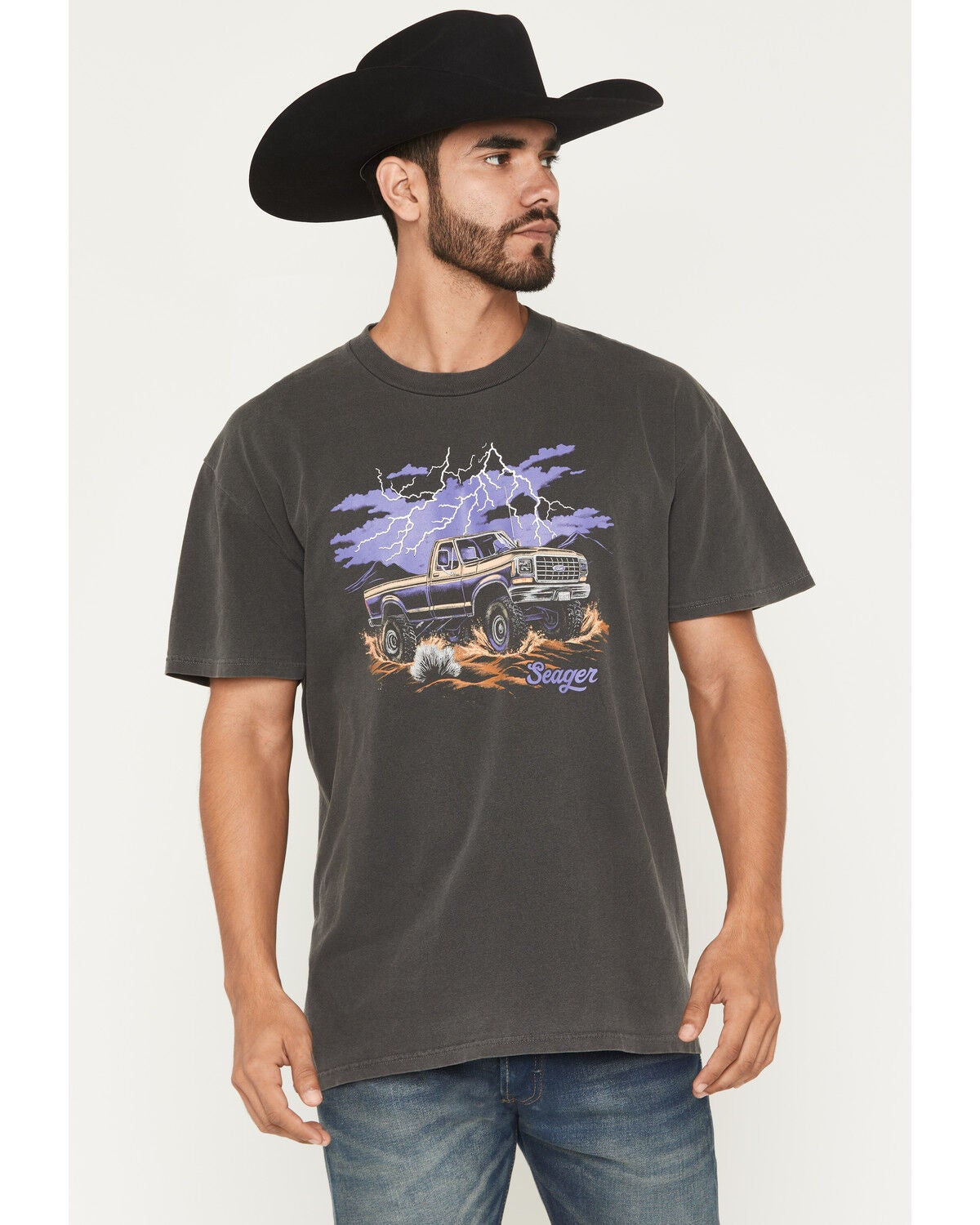 Seager Men's Mud Romp Short Sleeve Graphic T-Shirt, Black, hi-res