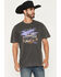 Image #1 - Seager Men's Mud Romp Short Sleeve Graphic T-Shirt, Black, hi-res