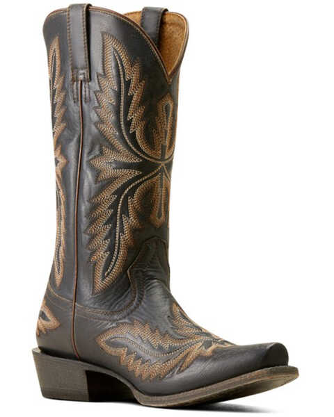 Ariat Men's Ryman Roughout Western Boots - Snip Toe , Black, hi-res