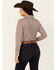 Image #4 - Shyanne Women's Geo Print Long Sleeve Button-Down Stretch Riding Shirt, Dark Red, hi-res