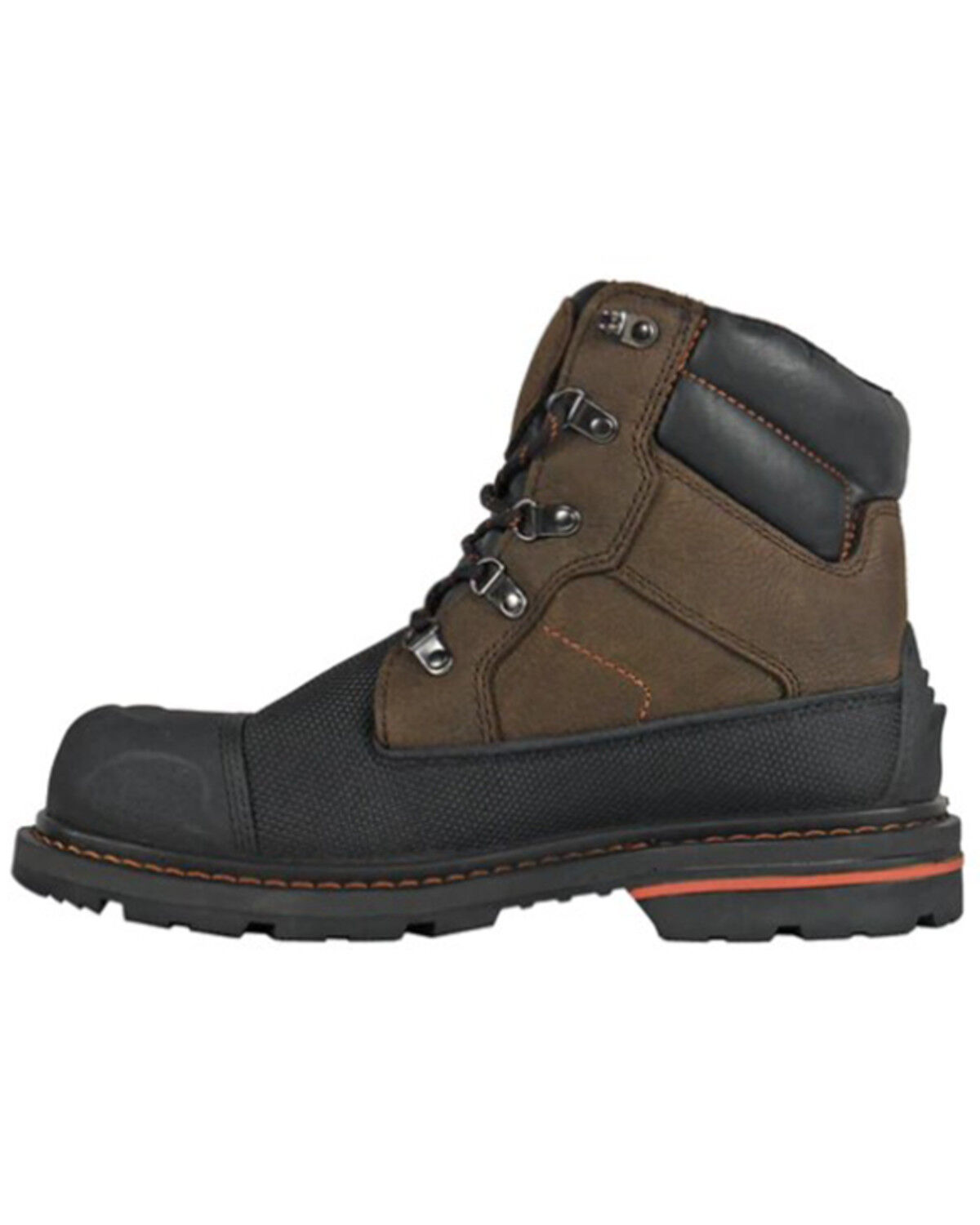 Image #3 - Hoss Men's Tough 6" Lace-Up Waterproof Work Boots - Composite Toe, Brown, hi-res
