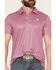 Image #3 - Rock & Roll Denim Men's Southwestern Print Short Sleeve Button-Down Polo, Hot Pink, hi-res