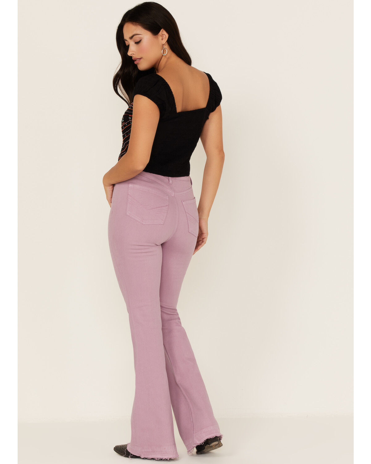 Image #3 - Idyllwind Women's Dusty High Rise Flare Jeans, Mauve, hi-res