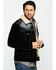 Image #3 - Scully Men's Boar Suede Southwestern Yolk Jean Jacket , Black, hi-res