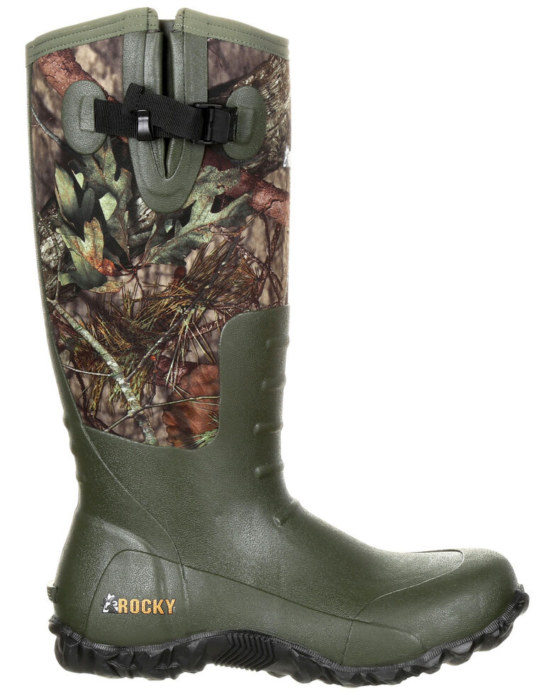 Rocky Men's Core Rubber Waterproof Outdoor Boots - Round Toe, Camouflage, hi-res