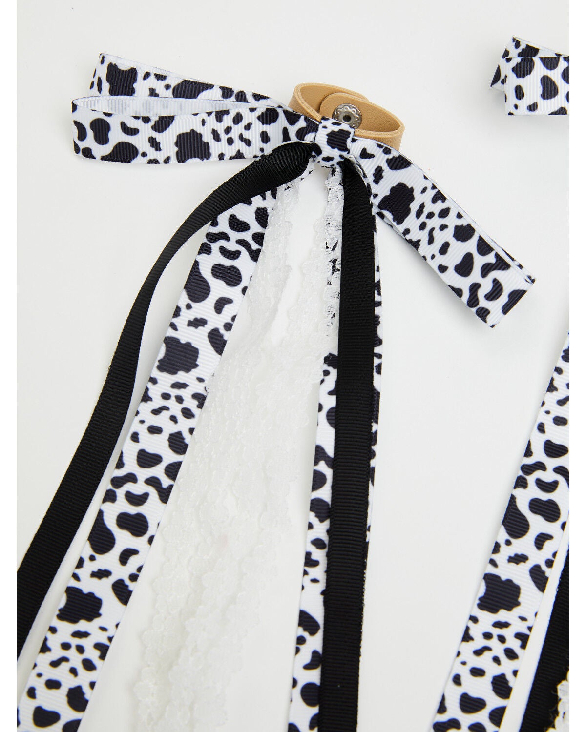 Image #2 - Shyanne Women's Cow Print Boot Bows - 2 Piece, Black/white, hi-res
