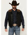 Image #1 - Moonshine Spirit Men's Alamo Southwestern Print Snap Vest, Black, hi-res