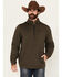 Image #1 - Cinch Men's Solid Quarter Zip Long Sleeve Pullover, Brown, hi-res