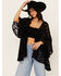 Image #1 - Cotton & Rye Women's Lace Kimono, Black, hi-res