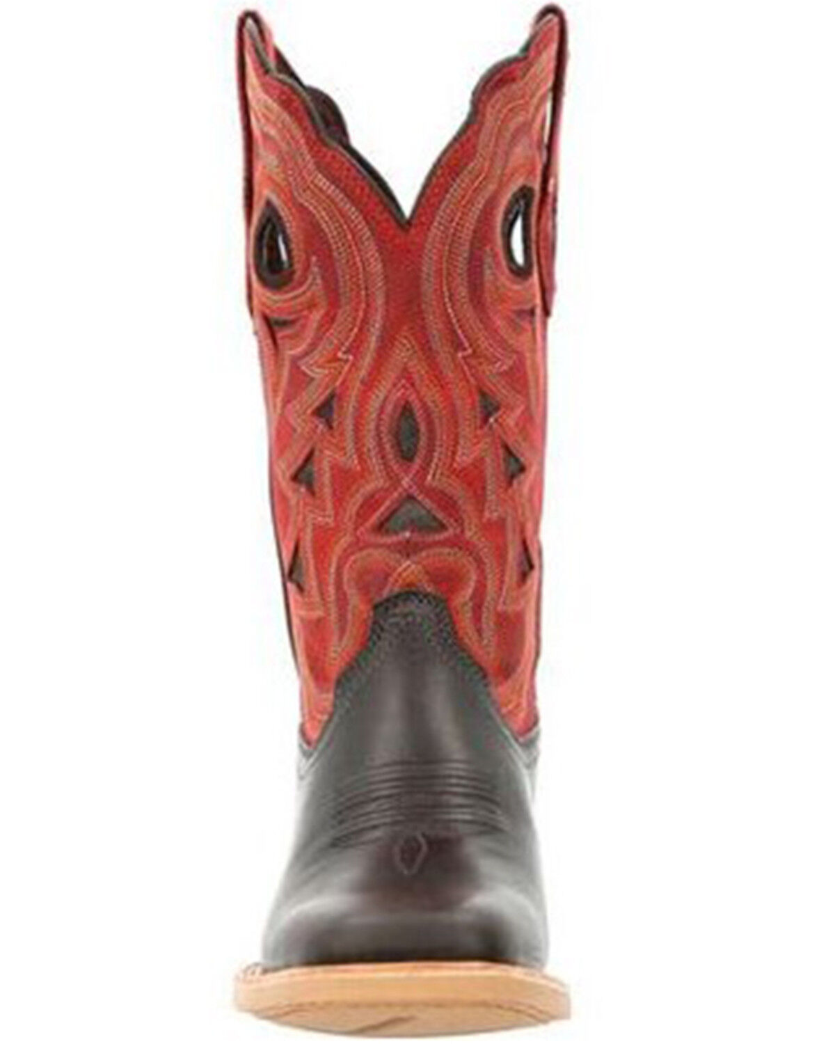Image #4 - Durango Women's Lady Rebel Pro Crimson Western Boot - Broad Square Toe, Black/red, hi-res