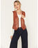 Image #2 - Scully Women's Leather Vest, Cognac, hi-res