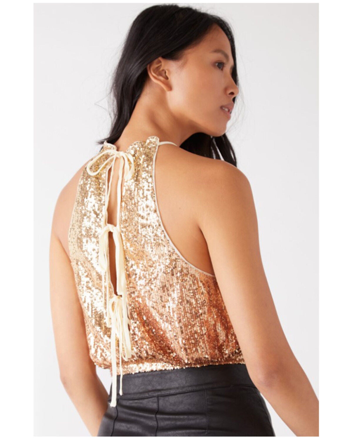 sequin halter top