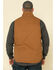 Image #2 - Carhartt Men's Brown Washed Duck Sherpa Lined Mock Neck Work Vest - Big , Brown, hi-res