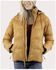 Image #1 - Scully Women's Lambskin Leather Hooded Puffer Jacket, Honey, hi-res