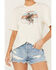 Image #3 - Kerusso Women's Laughs Without Fear Bronco Short Sleeve Graphic Tee, Cream, hi-res