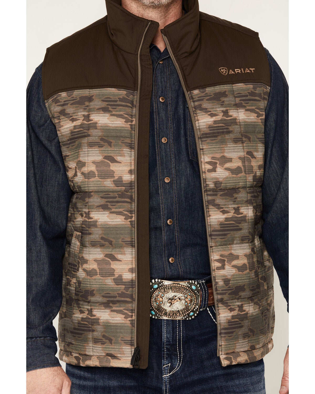 Image #3 - Ariat Men's Crius Concealed Carry Insulated Vest, Camouflage, hi-res