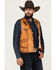 Image #2 - Kobler Leather Men's Eagle Leather Vest, Beige, hi-res
