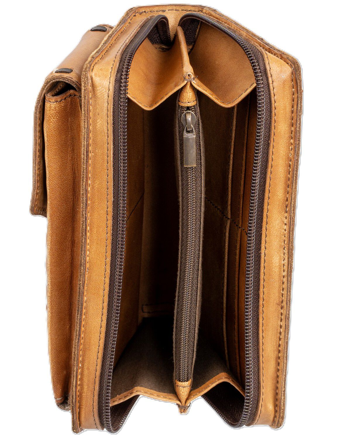 Image #4 - STS Ranchwear by Carroll Women's Bandera Quickdraw Crossbody Wallet, Caramel, hi-res
