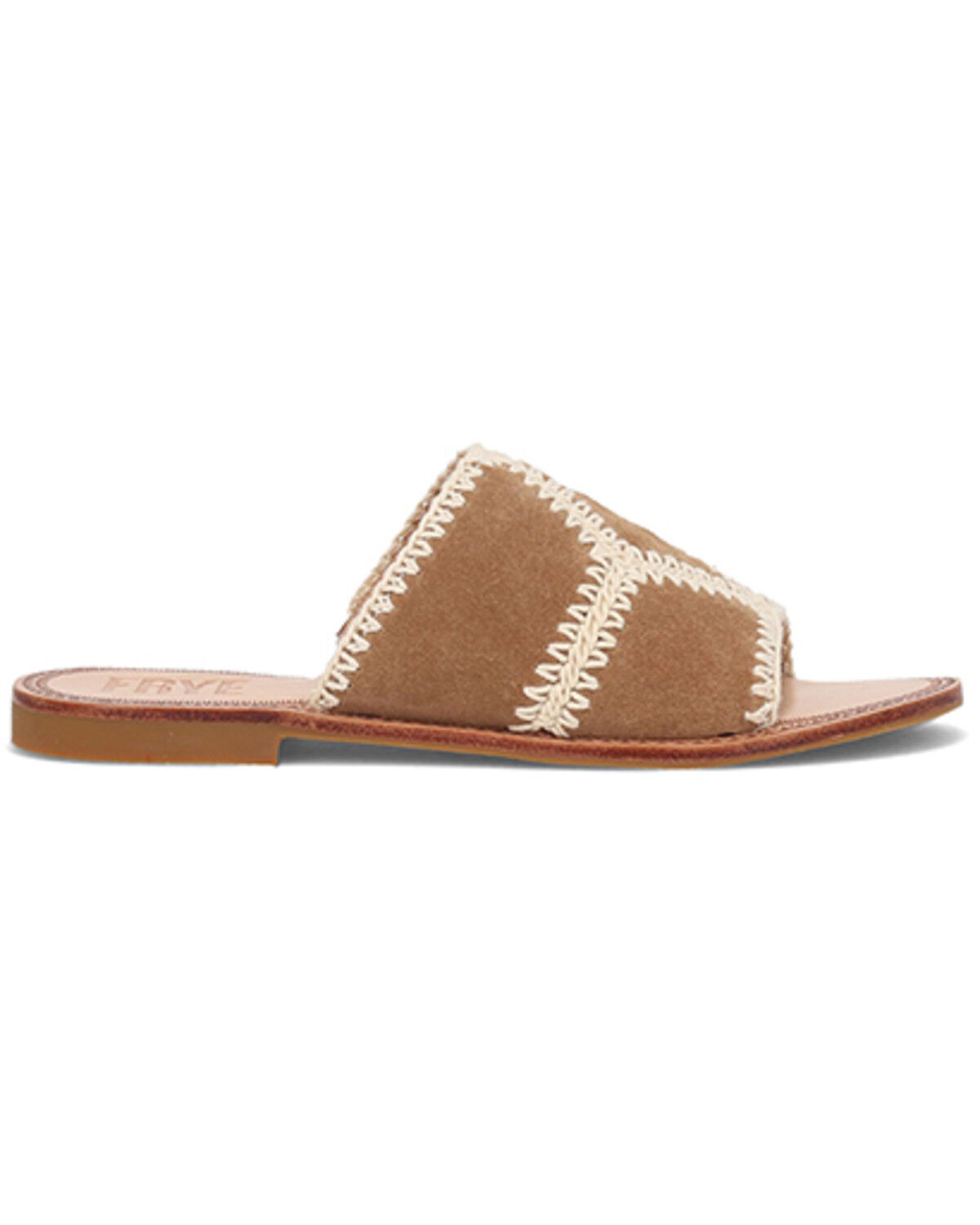 Image #2 - Frye Women's Ava Crochet Slide Sandals, Brown, hi-res