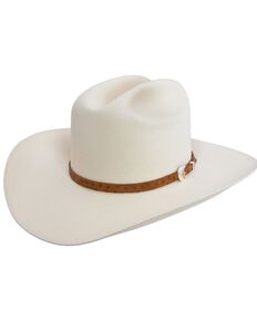 Stetson Men's El Noble 500X Straw Cowboy Hat, Natural, hi-res