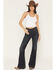 Image #1 - Shyanne Women's Nova Dark Wash High Rise Joni Trouser Super Stretch Denim Jeans, Dark Wash, hi-res